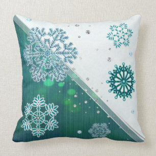 Snowflake Jeweled 3D Kussen