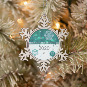 Snowflake Jeweled 3D Tin Sneeuwvlok Ornament