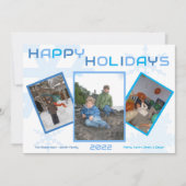 Snowflake Joyeuses Fêtes Photo Carte Plat (Devant)