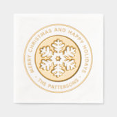 Snowflake Joyeux Noël Joyeux Joyeux Vacances Perso (Recto)