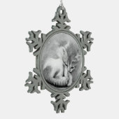 Snowflake Kat kerstversiering Tin Sneeuwvlok Ornament (Links)