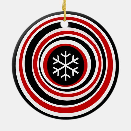 Snowflake Keramisch Ornament (Achterkant)