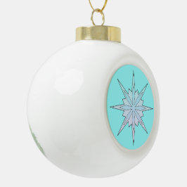 Snowflake Keramische Bal Ornament