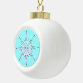 Snowflake Keramische Bal Ornament (Rechts)