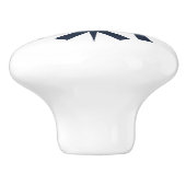 Snowflake keramische knol knop (Zijkant)