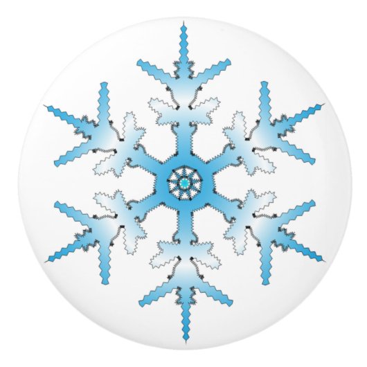 SNOWFLAKE KERAMISCHE KNOP (Voorkant)