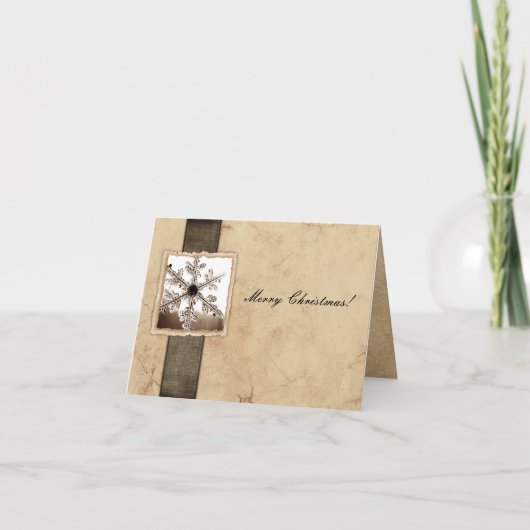  Snowflake kerst Feestdagen Kaart (Voorkant)