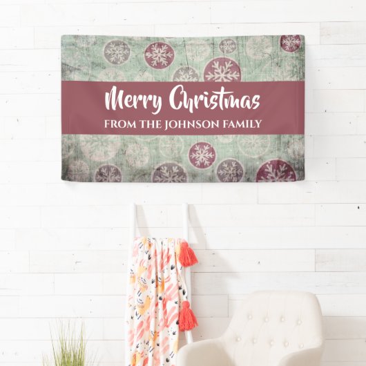 Snowflake kerst Spandoek (Insitu)