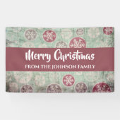Snowflake kerst Spandoek (Horizontaal)