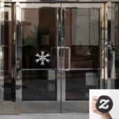 Snowflake kerstaylvenstertjes raamsticker (Kantoordeur)