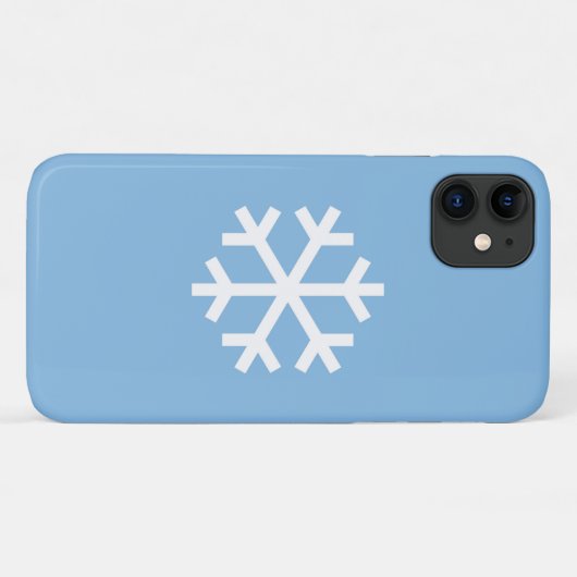 Snowflake kerstblauw iPhone 11 Hoesje (Achterkant (horizontaal))