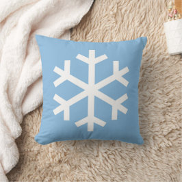 Snowflake-kerstblauw Sierkussen