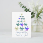 Snowflake kerstboom - Aangepaste feestdag Feestdagenkaart (Staand voorkant)