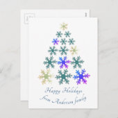 Snowflake kerstboom - Aangepaste feestdag Feestdagenkaart (Voorkant / Achterkant)