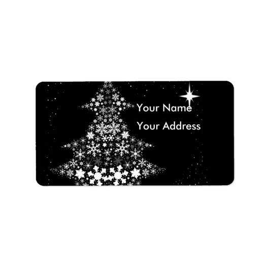 Snowflake kerstboom etiket (Voorkant)