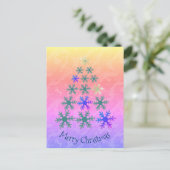 Snowflake kerstboom feestdagenkaart (Staand voorkant)