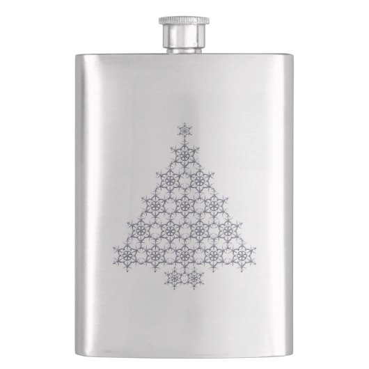 Snowflake kerstboomkolf heupfles (Voorkant)