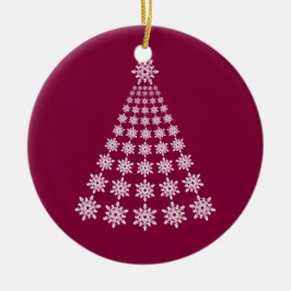 Snowflake kerstboomversiering keramisch ornament