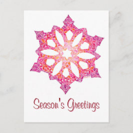 Snowflake-kerstBriefkaart Feestdagenkaart