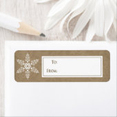 SnowFlake kerstcadeau sticker II (Insitu)