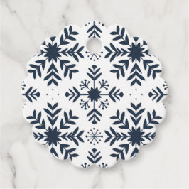 Snowflake kerstcadeaus bedankjes labels