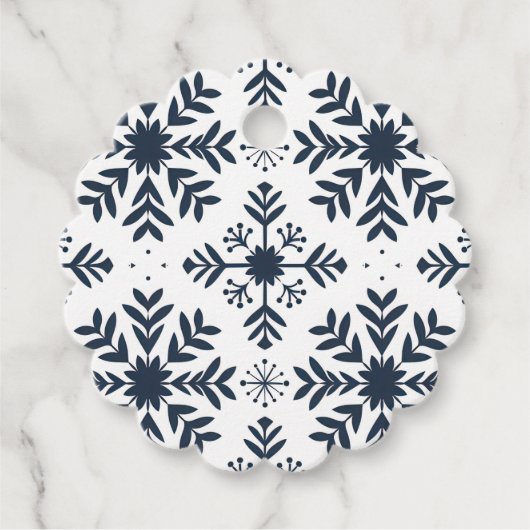 Snowflake kerstcadeaus bedankjes labels (Voorkant)