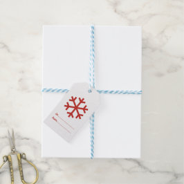 Snowflake kerstcadeaus cadeaulabel