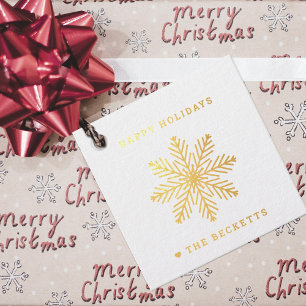 Snowflake-kerstfeestdag Bedankjes Labels
