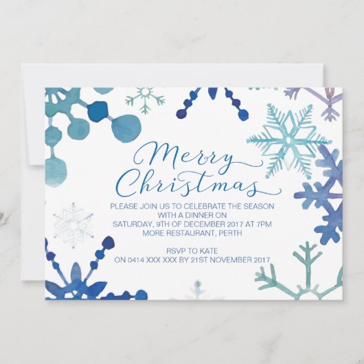 Snowflake-kerstfeestdagen Kaart (Voorkant)