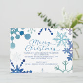 Snowflake-kerstfeestdagen Kaart (Staand voorkant)