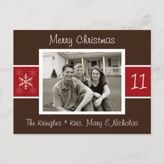 Snowflake-kerstfotokaart Feestdagenkaart