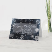 Snowflake kerstkaarten kaart (Voorkant)