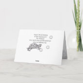 Snowflake kerstmantel feestdagen kaart (Achterkant)