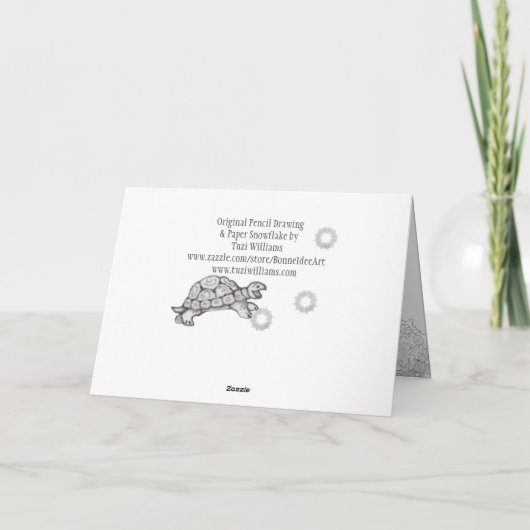 Snowflake kerstmantel feestdagen kaart (Achterkant)