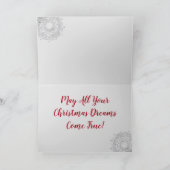 Snowflake kerstmantel feestdagen kaart (Binnen)