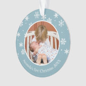 Snowflake Kerstmis 2 Foto aangepast Ornament (voorkant)