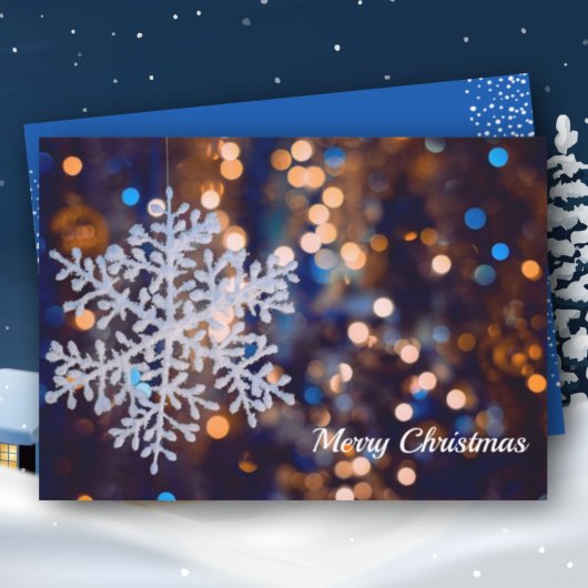 Snowflake Kerstmis Feestdagenkaart