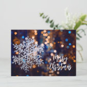 Snowflake Kerstmis Feestdagenkaart (Staand voorkant)