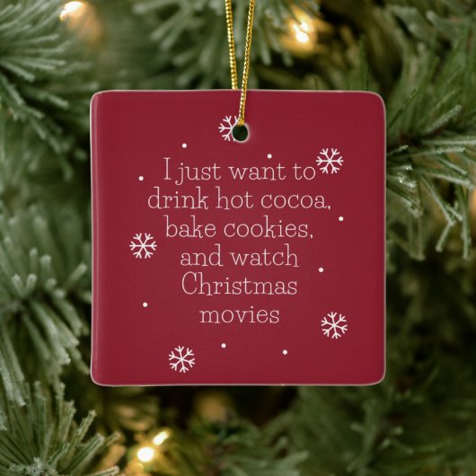 Snowflake Kerstmis Keramisch Ornament (Boom)