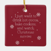 Snowflake Kerstmis Keramisch Ornament (Voorkant)