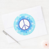 Snowflake kerstmis mooi Cute Winter Peace Ronde Sticker (Envelop)