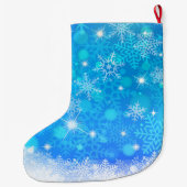 Snowflake kerstmis op de bars grote kerstsok (Achterkant)