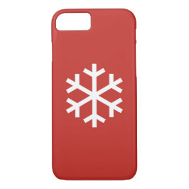 Snowflake Kerstmis Rood iPhone 8/7 Hoesje