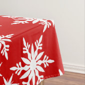 Snowflake kerstmis rood wit patroon tafelkleed (Voorbeeld)