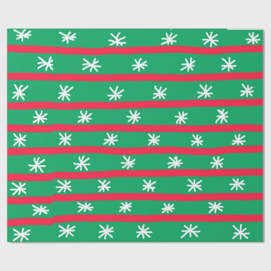 Snowflake kerstpapier cadeaupapier (Vlak)