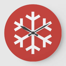 Snowflake kerstrode klok
