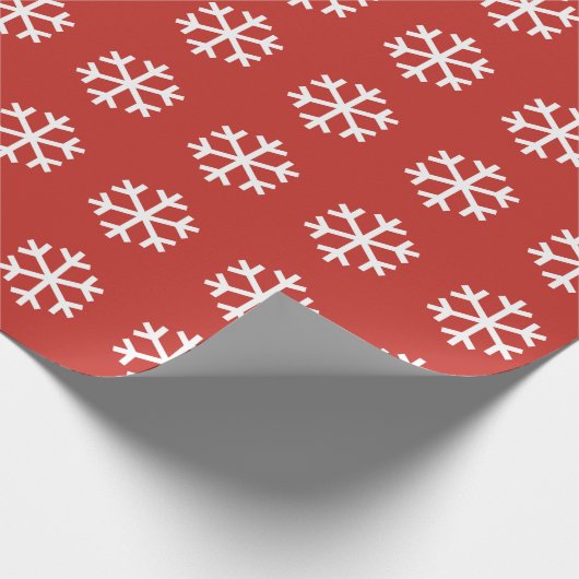 Snowflake kerstrood ompakken papier (Hoek)