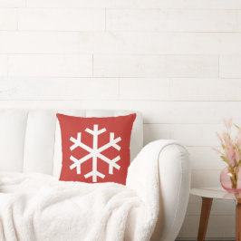 Snowflake-kerstrood Sierkussen