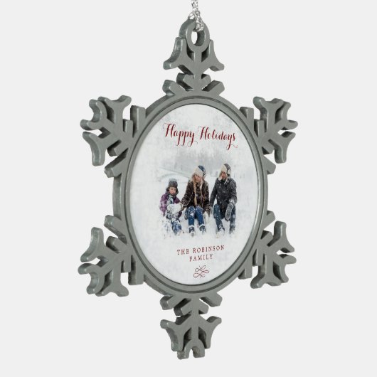 Snowflake-kerstversiering Tin Sneeuwvlok Ornament (Links)