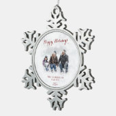 Snowflake-kerstversiering Tin Sneeuwvlok Ornament (Rechts)